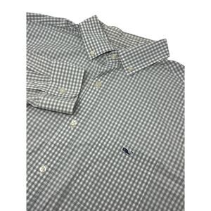 Vineyard Vines Shirt Men’s Gray White Performance Classic Fit Tucker Large EUC
